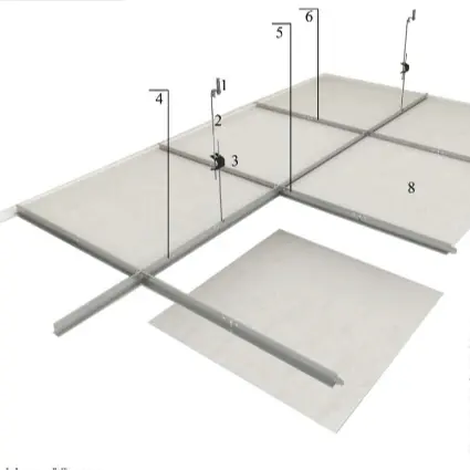 Alçı tavan karosu asma tavan karosu asma tavan panosu akustik fayans 60x60 alçıpan