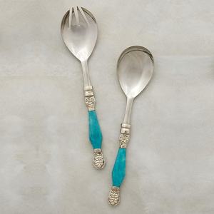 Ensemble de service de bar à salade royale Ensemble de service à salade en acier inoxydable avec couverts au design fin Poignée pointue - Product Image 2