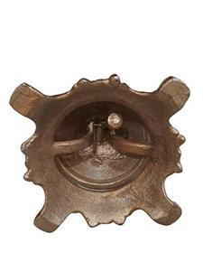 Campana de escritorio con forma de tortuga, Campana decorativa de mesa de latón con acabado antiguo dorado para mesa de escritorio con sonido de melodía - Product Image 5