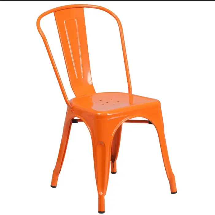 كرسي مطعم للاستخدام التجاري كرسي معدني متعدد الألوان للأواني الصناعية