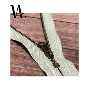 Fermeture à glissière des dents en métal, accessoire en laiton avec curseur de non verrouillage #3, 10 pièces - Product Image 1