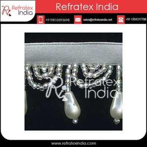 Flecos de cuentas con patrón, flecos de cuentas de lujo, fabricación de India - Product Image 6