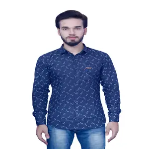 Drucken Phantasie Design Männer Shirt Großhandel Shirt Männer Casual Männer Kleid Shirt Design