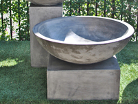 Bol d'eau en béton de 36 pouces de haute qualité Pots de fleurs classiques antiques de luxe pour la décoration de jardin