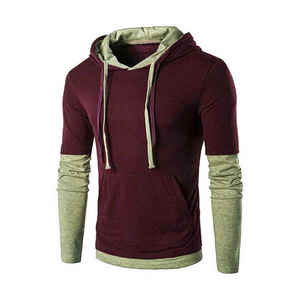 เสื้อฮู้ดแขนยาวมีฮู้ดสำหรับผู้ชาย,เสื้อแนวสตรีทสีพื้นทรงหลวมเสื้อลำลองแฟชั่นฤดูใบไม้ร่วงฤดูหนาว - Product Image 5