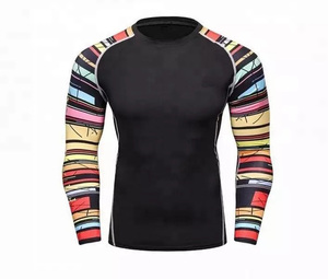 Camiseta de Compresión de Alta Calidad Personalizada, Manga Larga, Poliéster/Nailon, Ropa Deportiva para MMA, Impresión por Sublimación Personalizada - Product Image 1