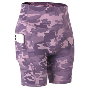 <b>Camouflage</b> Design Printed High Waist Compression Shorts for Women Base Layer Yoga and Running Shorts for Girls on Cheap Price - Product Image 2