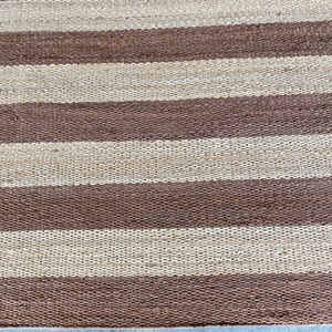 Tapis en jute à rayures naturelles, tissé à la main, pour la maison, le salon, la chambre à coucher, écologique, durable, tapis de sol - Product Image 2