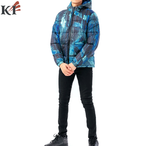 Wholesale KEVEN IMPEX Custom <b>Men</b> Puffer Jacket Reversible Breathable Eco-Friendly Windproof Casual Stand Front Soft 100% Silk - Product Image 2