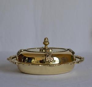 Plat de service ovale en laiton, plat en forme de bateau en laiton pour la vaisselle, utilisé sur le Design Royal, plat de Style moderne - Product Image 6