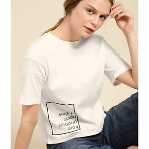 Organic Manufacturing Custom Logo Short Sleeve Crewneck Skinny T-<b>shirt</b> Summer Casual <b>Tee</b> <b>for</b> Women tops - Product Image 3