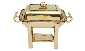 Plato de frotamiento para bodas y fiestas, calentador de comida, servidor de amortiguación, plato de Metal - Product Image 5