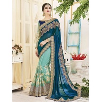 Sari de Seda Pakistaní e India en Color Granate, de Buena Venta, Diseñado por AJM TRADE HOUSE, Modelo 1039