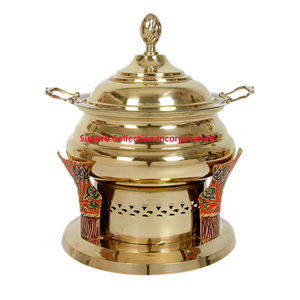 จานชุบทองเหลือง3ขาแบบนูน - Product Image 1