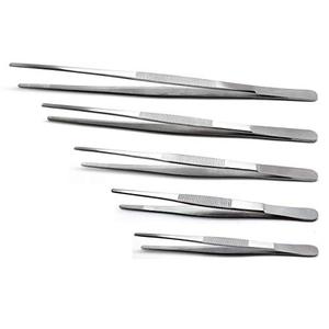 Ensemble de 3 pinces à pansements pour le pouce Pince à épiler Instruments chirurgicaux dentelés Outil de dissection de source d'alimentation manuelle en acier inoxydable - Product Image 3