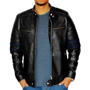 Chaqueta de piel de Oveja Negra para hombre, OEM, precio de fábrica, venta al por mayor, 2022 - Product Image 2