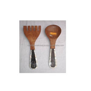Ensemble de 4 couverts de service à riz en bois, ensemble de couverts pour décor de mariage, cuillère de service à soupe, ustensiles de cuisine, ensemble de cuillères en bois - Product Image 2