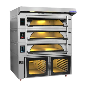 OVEN tiga dek MODULAR elektrik, dengan sistem kontrol DIGITAL 60*80 MODEL OEM peralatan memanggang dapur industri