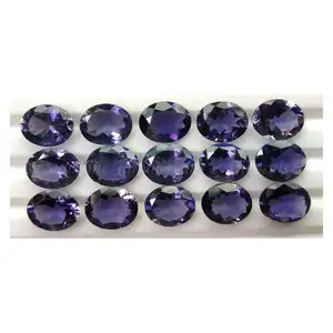 4X6mm potongan Oval alami IOLITE "grosir harga pabrik kualitas tinggi batu permata longgar segi Per Bagian | Natural IOLITE |