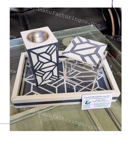 Ramadan Eid nouveauté cadeaux ensembles mariage noël encens Bakhoor plateau boîte brûleur bois acrylique matériel fabriqué usine - Product Image 3