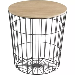 Mesa redonda de madera maciza de diseño moderno con color negro y marrón, los últimos muebles de metal para el hogar, Hotel, sala de estar decorativa - Product Image 3