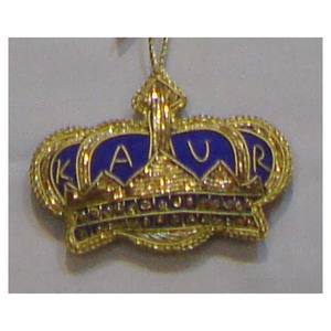 Adorno Navideño Colgante con Forma de Corona y Bordado Zari - Product Image 1