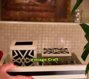 MOTHER PEARL INLAY ANIMAL STYLE HIGH-QUALITY POLISHED WOOD CRAFTS SERVING TRAYS BAKHOOR INCENSE BURNER STORAGE HOLDERS <b>GIFT</b> - Product Image 5