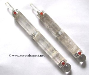 ค่าที่ดีที่สุดของคริสตัลควอตซ์รักษาไม้กายสิทธิ์กับ Carnelian: คริสตัลควอตซ์รักษา Wands กับ Carnelian ขาย - Product Image 1