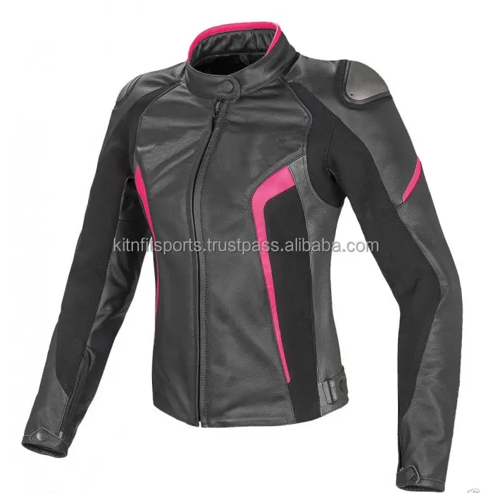 Excellent Quality Women Motorcycle Jacket Custom Leather Motorbike Jacket