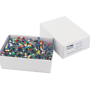 1000 épingles à tête ronde Prym de 38 mm, couleurs assorties, épingles à coudre droites pour couturière - Product Image 1