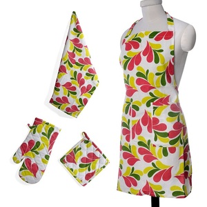 Florals Rose Print 100% Organic Cotton GOTS Certified Note Pattern Women Kitchen Sleeveless <b>Dust</b> Cleaning Home Cooking Baking - Product Image 5