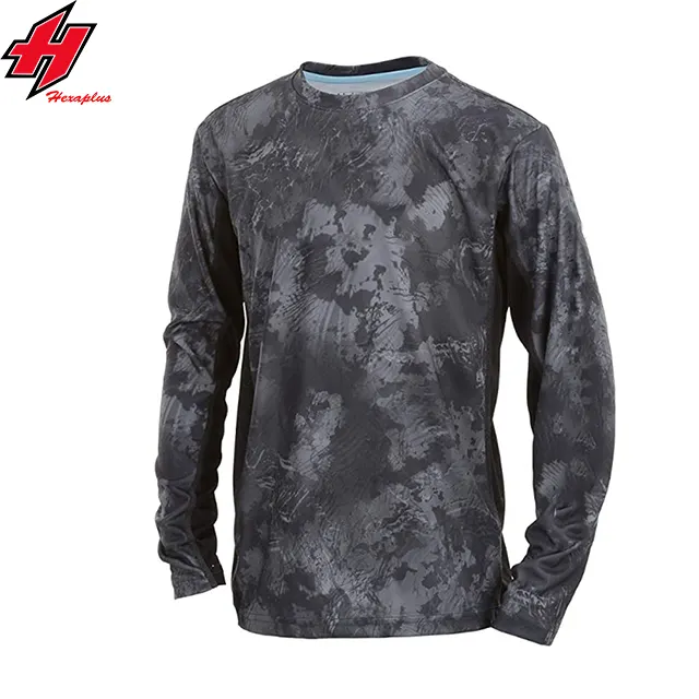 real camo fishing shirt Sleeve Fishing Wear Men's Anti UV Performance Fishing Jersey Shirts Design wholesale clothing