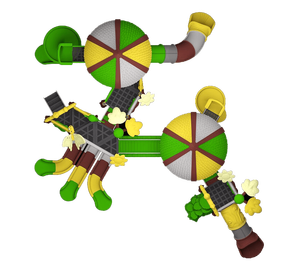 อุปกรณ์สวนสนุกธีมป่าไม้สำหรับเด็กวัสดุพลาสติกกันรังสียูวีความจุ10-30คนสำหรับสวนสนุกสนามเด็กเล่น - Product Image 2