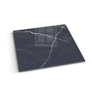 Prix de gros Carreaux de sol en marbre émaillé poli numérique noir de luxe 600x600mm d'Inde - Product Image 1