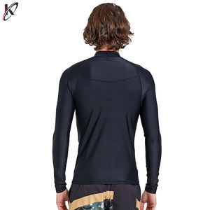 Maillot de bain Compression à manches longues pour homme, couleur unie, Rash Guard à bon prix - Product Image 4
