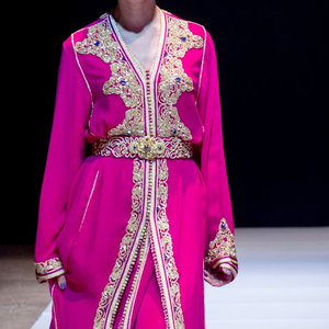 2021 diseñador hermoso vestido caftán bordado Lino sedoso para boda y fiesta desgaste Dabka diseño - Product Image 1
