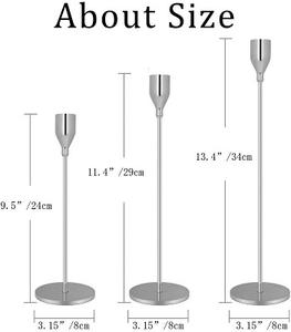 Ensemble de trois bougeoirs en métal en laiton Bougeoir en métal design attrayant Chandelier moderne Bougeoir fait à la main - Product Image 5