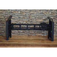 Base de table réglable en fonte pour salle à manger, café, restaurant, mariage, conférence, avec mécanisme à manivelle en métal robuste, style industriel, pour la maison et le bureau