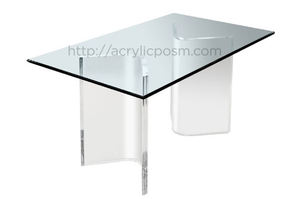 Présentoir de table en acrylique double face en forme de T de marque DPP personnalisé pour inserts en papier A4/A5/A6 et support de signalisation modèle 06AFC-T - Product Image 5