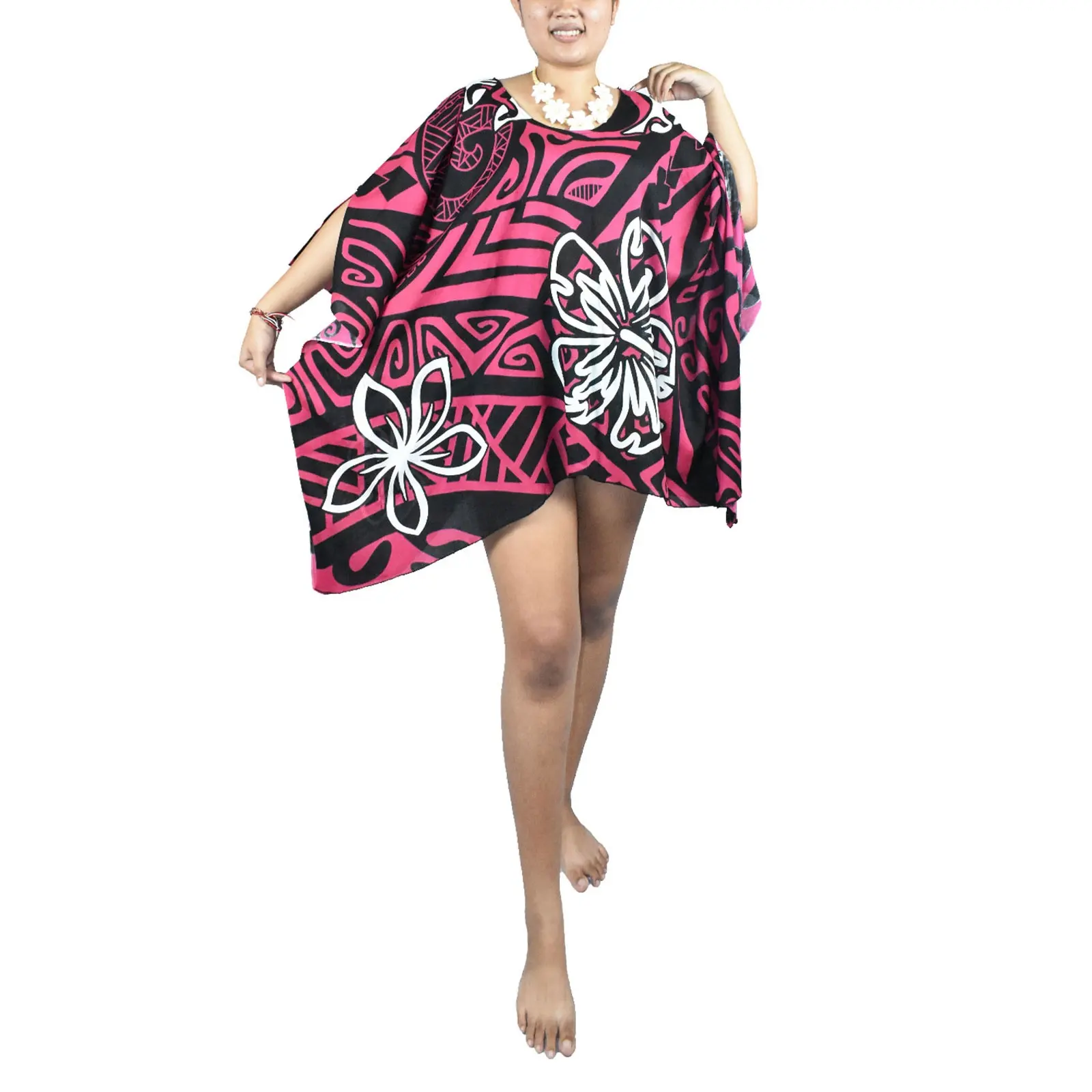 New fashion design women poncho dress beach cover up open shoulder casual women beach dresses