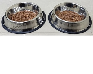 Pet Dog Puppy <b>Cat</b> Feeding Bowls Cute <b>Cat</b> Food Water Bowl Stainless Steel Set of 2 Outdoor Portable Pet Food Water <b>Feeder</b> - Product Image 1