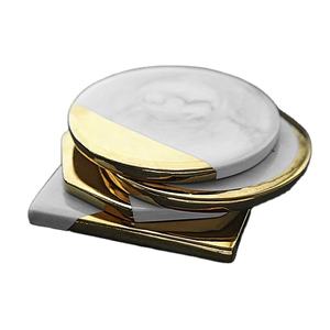 แผ่นรองถ้วยชาเรซิ่นเคลือบเงาแผ่นรองแก้วถ้วยชาดีไซน์ทำด้วยมือสำหรับเครื่องใช้บนโต๊ะอาหารที่บ้านแผ่นรองถ้วยตกแต่งทรงโค้งมน - Product Image 4