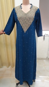 ชุดเดรสยาวถึงโต๊ะ Caftan Farasha Jalabiya ของผู้หญิง,ชุดเดรสกระโปรงยาวทำจากคริสตัลงานคาฟตานสไตล์ดูไบ - Product Image 6