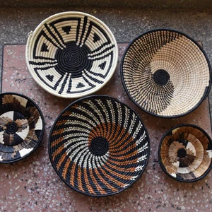 Juego de cesta de pared africana, cesta Bohemia, decoración de pared africana, cestas de exhibición hechas en vietnam - Product Image 4