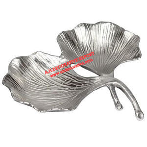 Plateau de service en aluminium martelé argenté, design éclaboussures, best-seller, haute qualité, métal, mariage, plateau de service sur mesure - Product Image 3