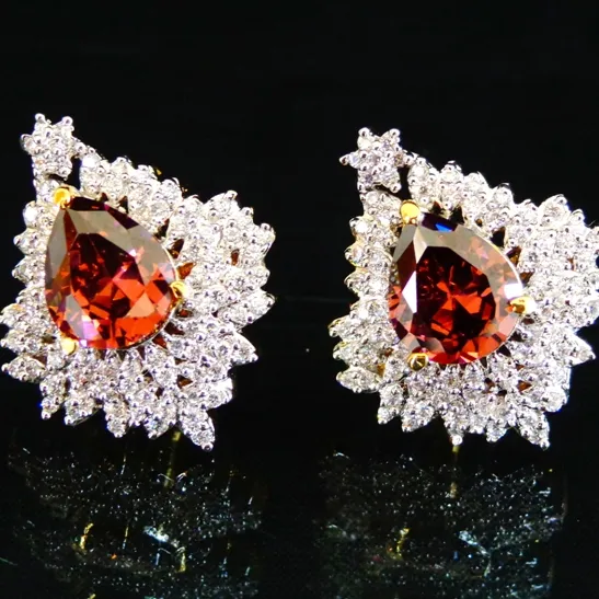 Brincos americanos de dimond-brincos de strass vitorianos-brincos estilo vitoriano