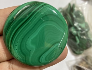 Pierre précieuse naturelle Malachite pierre précieuse en vrac Cabochon pierre précieuse semi-précieuse prix d'usine en gros - Product Image 2