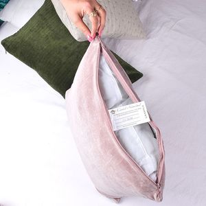 Custom Designed Salmon Velvet Woven Embroidery Eco-Friendly Decor Pillowcases 40x40cm Cotton Removable Positioners - Product Image 4