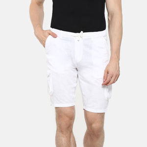 Pantalones cortos con bolsillo grande para hombre, Shorts con cintura elástica, Color morado - Product Image 6