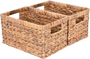 High Quality Natural Wholesale Foldable Water Hyacinth <b>Storage</b> <b>Baskets</b> Handmade with Best price from Vietnam - Product Image 6